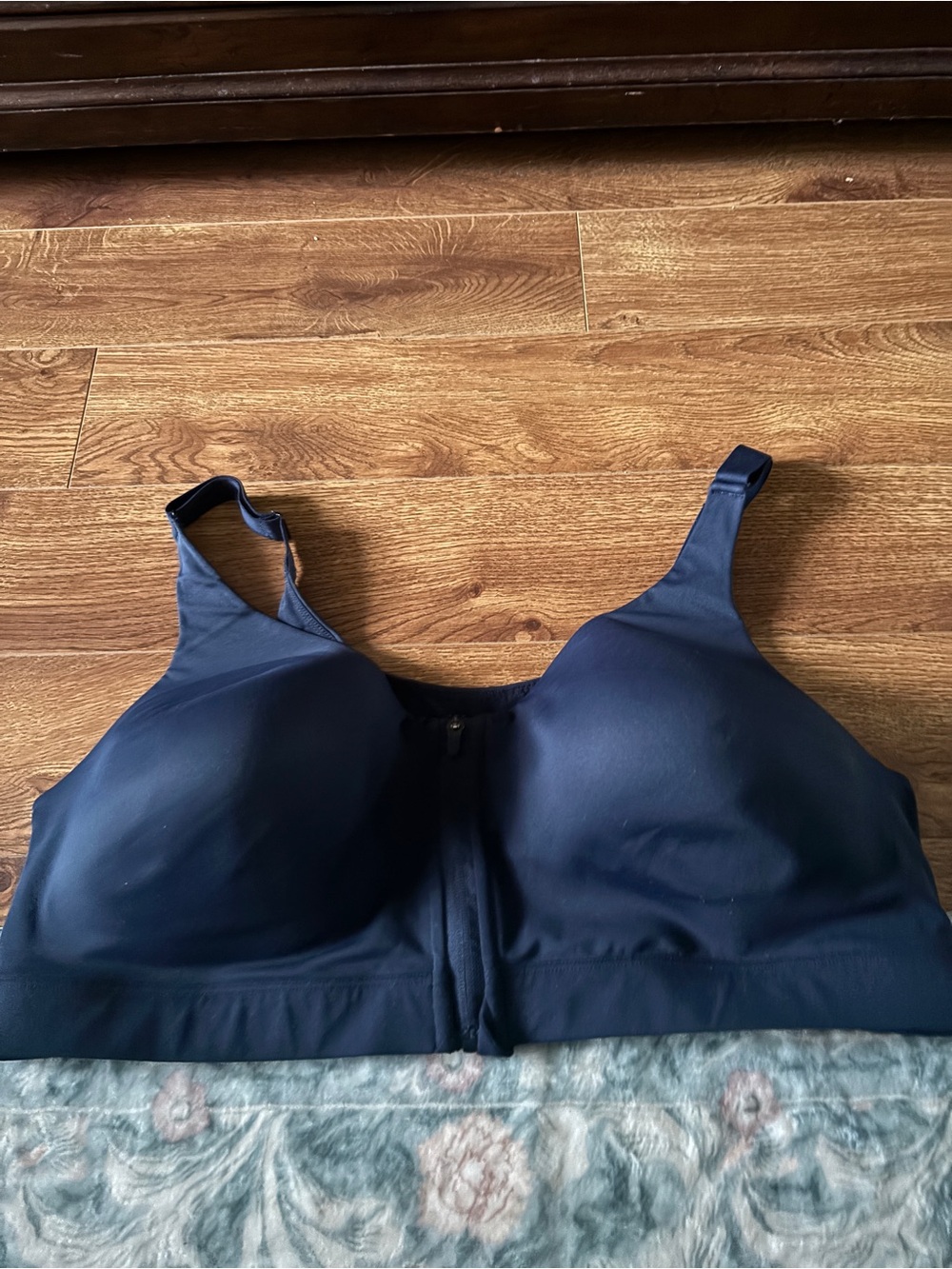 Old Navy Dark Navy Front-Zip Support Sports Bra